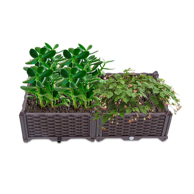 BLUMEN-Kasten-Pflanzer-angehobene PlastikBlumenbeete der Straßen-80cm Plastikmit Ablaufloch