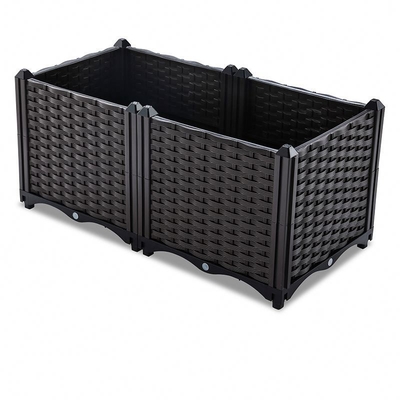 Insekt Beweis gesponnener Plastik-Herb Planter Box 30 Zoll-Plastikpflanzer-Kästen