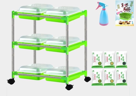 Mehrschichtiger Sämling Tray Stand Microgreen Hydroponic Trays biologisch abbaubar