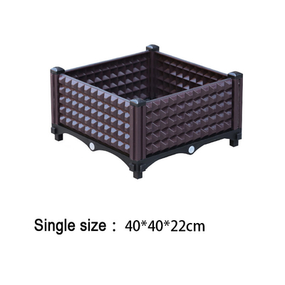 Moderne verdickte Herb Plastic Planter On Wheels-Korrosionsbeständigkeit