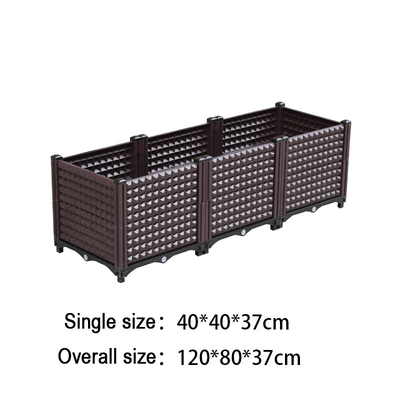 40*40*37cm Plastik- quadratischer Pflanzer packt Plastik-Veg-Pflanzer-Leichtgewichtler ein