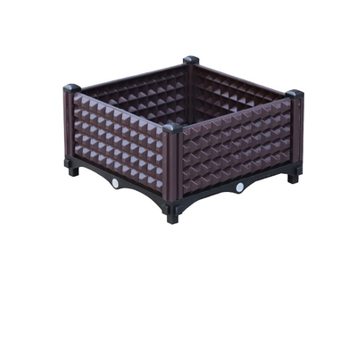 Rattan-Entwurfs-angehobener Plastikpflanzer packt dekorative 40*40*26CM im Freien ein