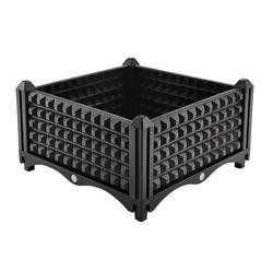 Rattan-Entwurfs-angehobener Plastikpflanzer packt dekorative 40*40*26CM im Freien ein