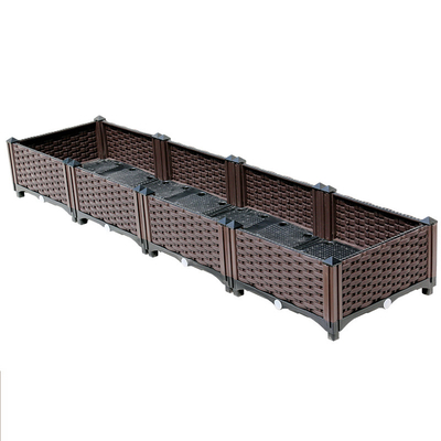 120cm Längen-angehobene Garten-Pflanzer-lange schmale Plastikpflanzer-Plastikkästen