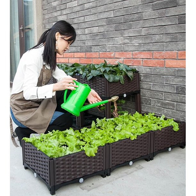 Tragbares speicherbares Terrassen-Garten-Pflanzer-Kasten-Frostschutzmittel-angehobene Pflanzer-Plastikbetten