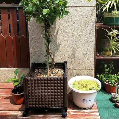 Dränierbarer Patio fahrbarer Pflanzer-Kasten-Plastikrechteck-Pflanzer-Kasten-Insekten-Beweis