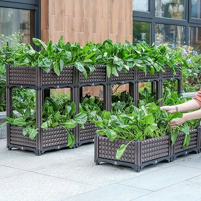 Dauerhafter Plastikkasten-Plastikgarten-Kästen des Blumenbeet-ISO9001 für Gemüse