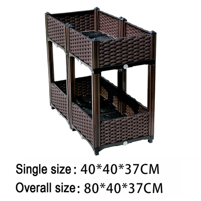 Mehrschichtiger stehender Pflanzer-Plastikkasten 120*40*67cm für Balkon