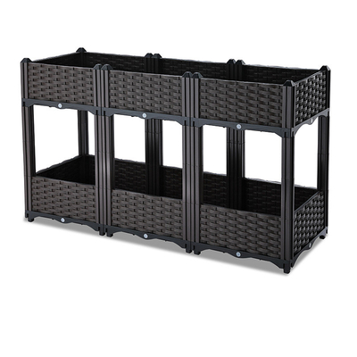 Mehrschichtiger stehender Pflanzer-Plastikkasten 120*40*67cm für Balkon