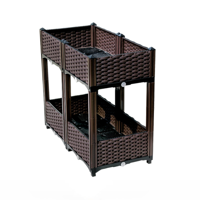 Mehrschichtiger stehender Pflanzer-Plastikkasten 120*40*67cm für Balkon