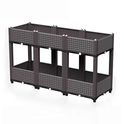 Mehrschichtiger stehender Pflanzer-Plastikkasten 120*40*67cm für Balkon