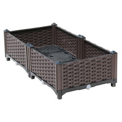 Mehrschichtiger stehender Pflanzer-Plastikkasten 120*40*67cm für Balkon