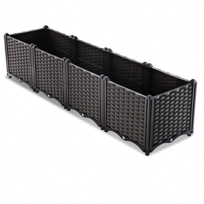 Insekt Beweis gesponnener Plastik-Herb Planter Box 30 Zoll-Plastikpflanzer-Kästen