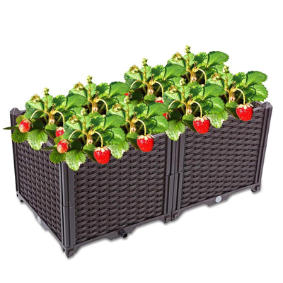 Farbfertigte malender Durchsickern-Beweis-Plastikgarten-Pflanzer-Kasten 80*40*37cm besonders an
