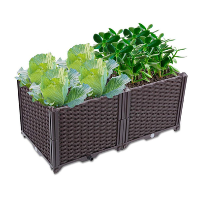 Farbfertigte malender Durchsickern-Beweis-Plastikgarten-Pflanzer-Kasten 80*40*37cm besonders an