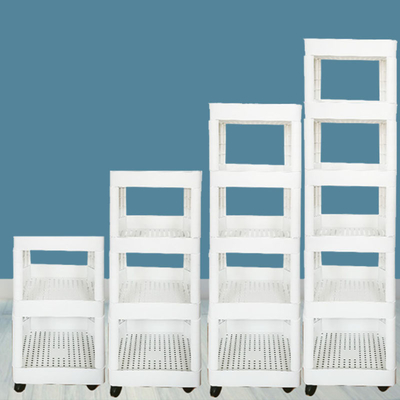 Hohe Haltbarkeits-rollender Speicher-Wagen-flexibler Plastikgestell-Plastikorganisator
